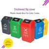 Square Outdoor Plastic Swing Lid Trash Can