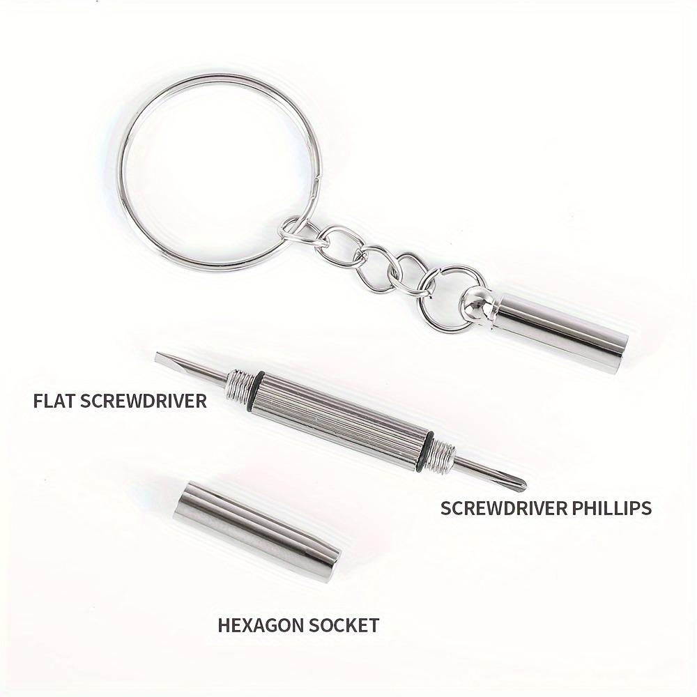 5 Pcs Precision Screwdriver Set with Keychain - Ideal for Eyeglass & Watch Repair