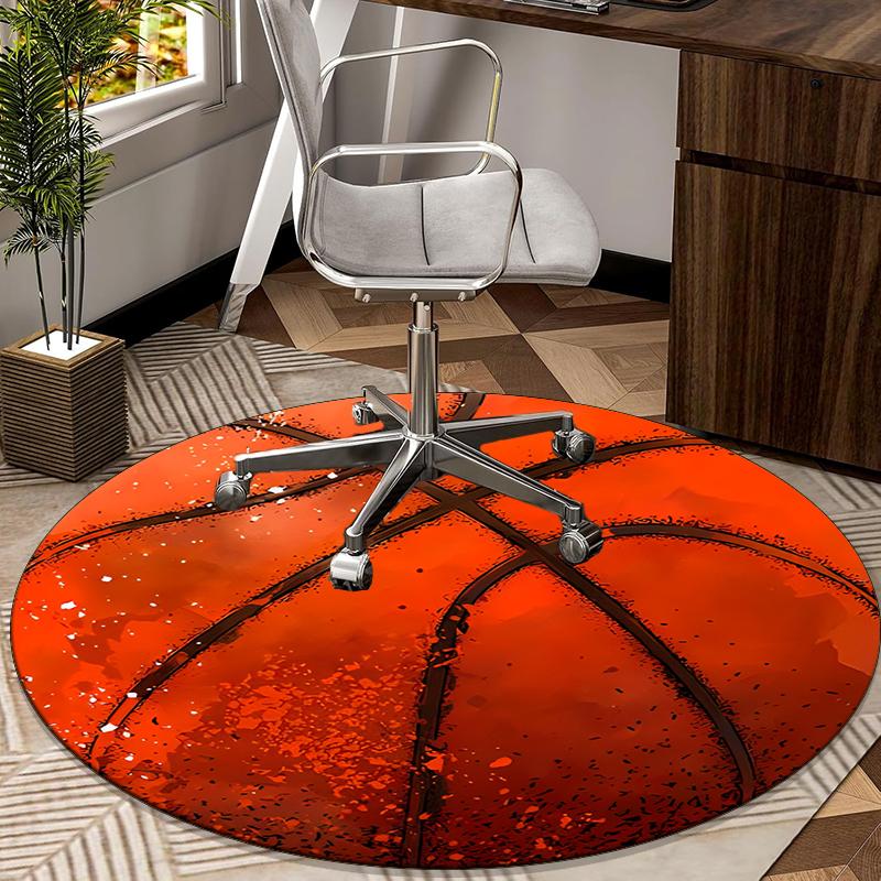 Flame Sphere Energy Round Carpet Chair Cushion Round Entryway Rug, Soft Round Rugs for Living Room, Bedroom, Circle Carpet Decor Gifts