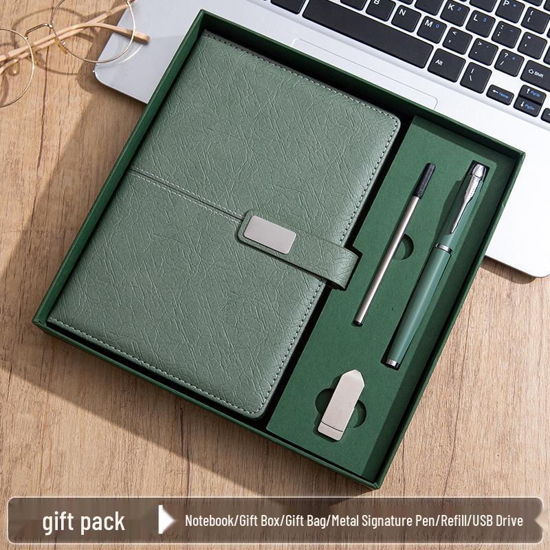 High-End A5 Business Notebook Gift Set: Customizable Logo, Thick Notepad for Meetings and Learning