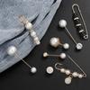 3 /6 Pcs 'S Clothing Pin Brooch Set Pearl Rhinestone Brooches Lapel For Women Pin Tightening Waist Pin Diy AccessoriesWedding Jewelry