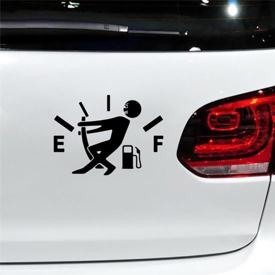 Funny Fuel Gauge Auto Car Body Stickers Reflective Waterproof Decals Decoration