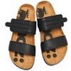 Footbed Sandals for Arch Smooth and Soft Velcro 5818 Black L Men, Support, Top, Easy-Opening Closure, (5818,BLK,L)
