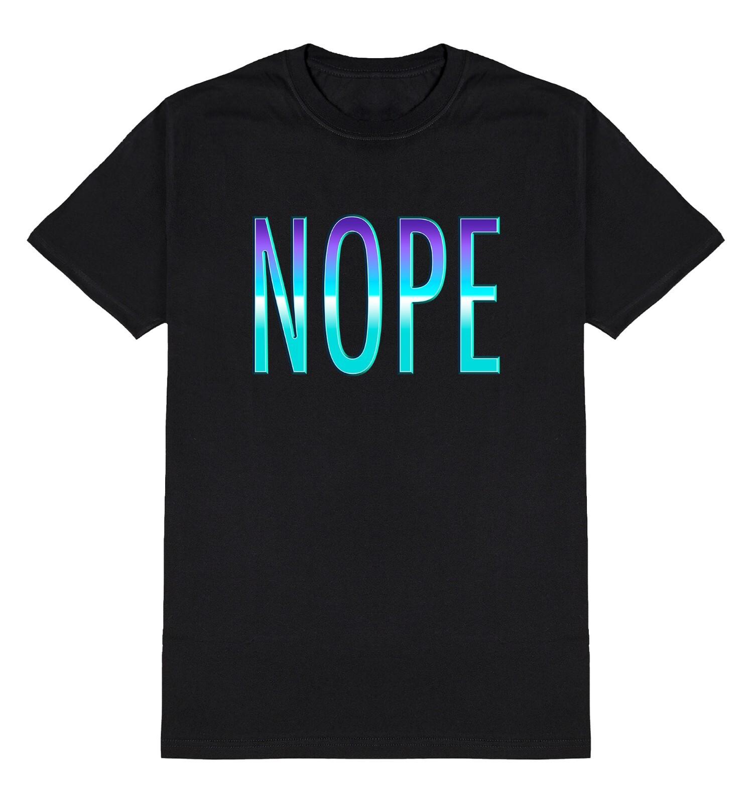 NOPE Mens T-Shirt Mens Womens Tees Top Neon Funny Sarcasm Humour Slogan Cotton XL