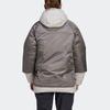 Adidas Outdoor Sports Double-Layer Hooded Down Jacket Women Jacket Metallic-Gray FT2459
