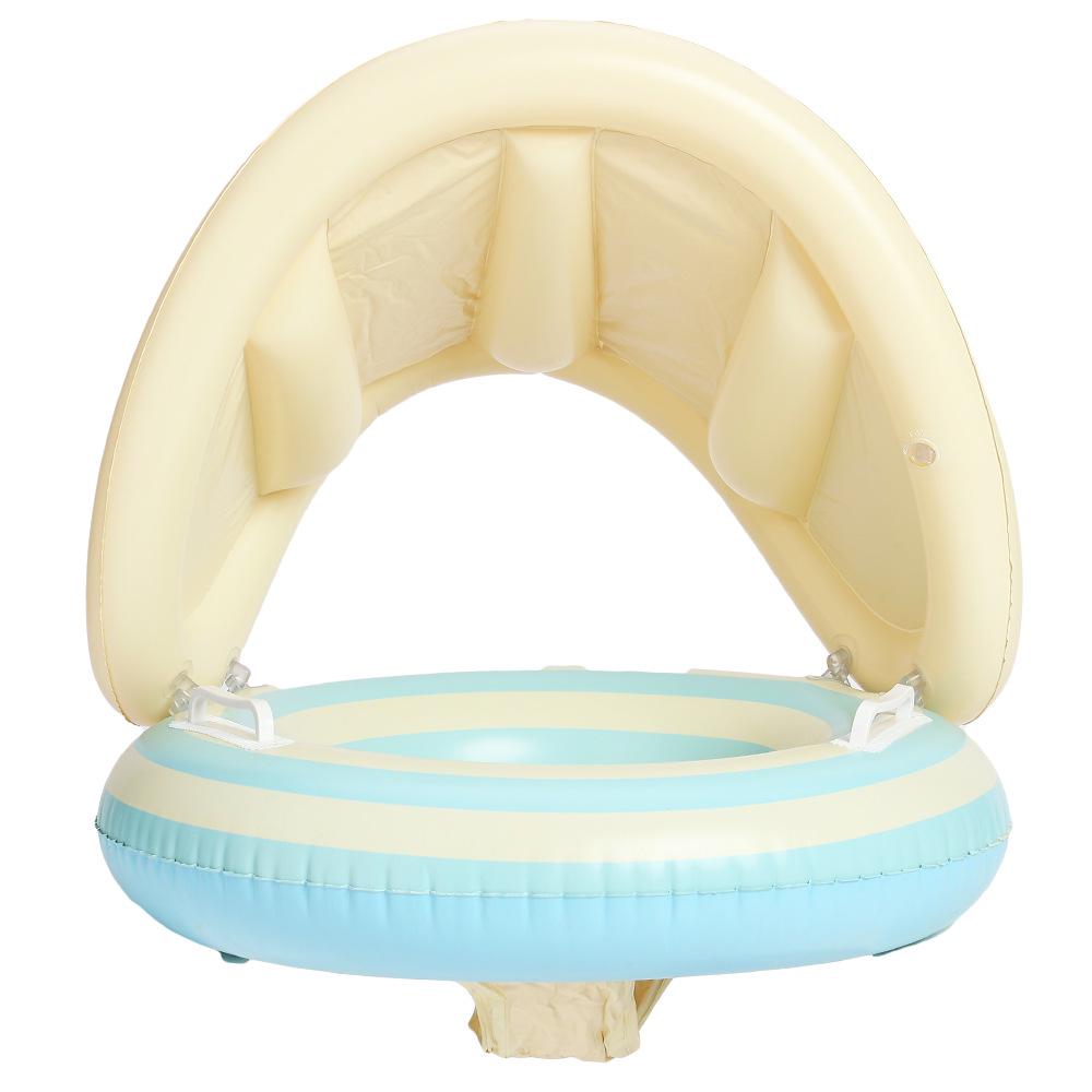 Xiao Lv Inflatable Baby Swim Ring with Removable Sunshade Canopy