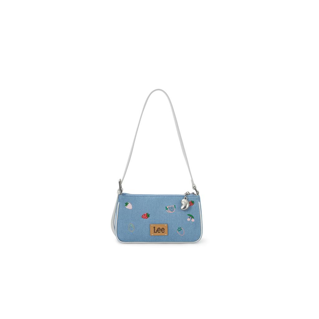 New Lee PU, Textile Mixture Shoulder Bag Regular Women's Light Blue LE250206M-502