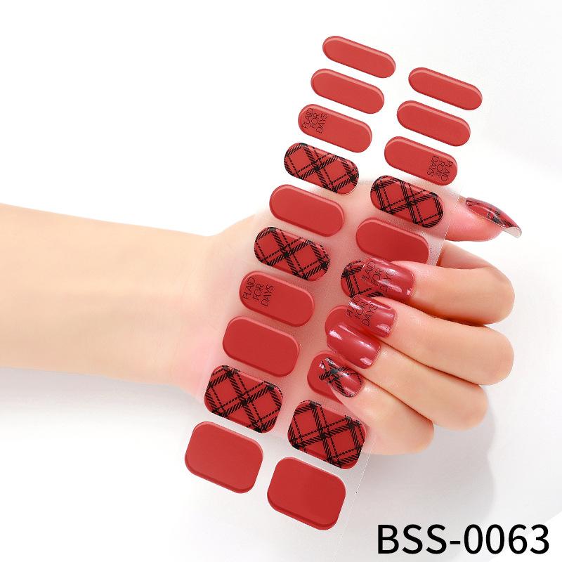 20 prstové samolepky na gelové nehty 3D polovytvrzené samolepky na nehty samolepky na nehty