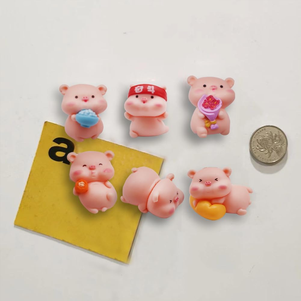 Animal Fridge Magnets, Glrovazas 12Pcs Locker Magnets, Funny Magnets,Magnets Refrigerator, Resin Pig Decorative Magnets for Classroom Kitchen Office