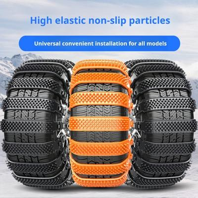 Yousheng Universal Snow Tire Chains for SUV Trucks Portable Emergency Anti-Skid PE Plastic Zip Ties for Muddy Icy Roads Quick-Install Traction Aid