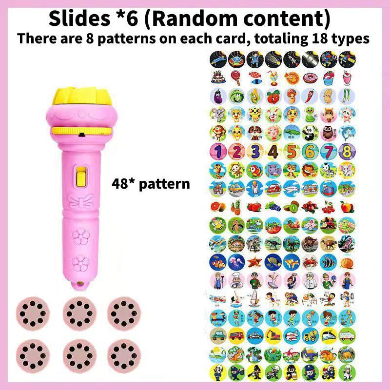 Childrens Cartoon Projector Flashlight With Light Up And Educational Features For Baby Learning And Play