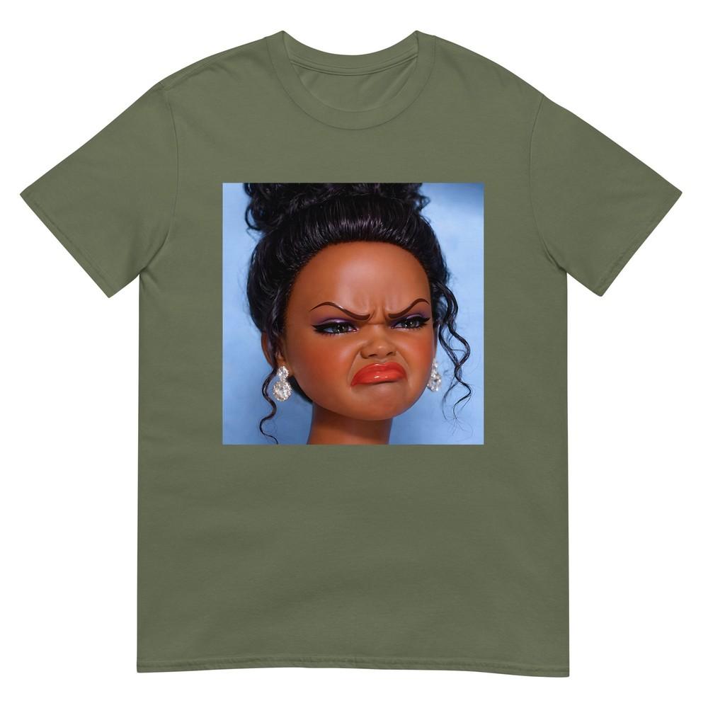 Angry Disgusted Black Doll Face Meme Tshirt
