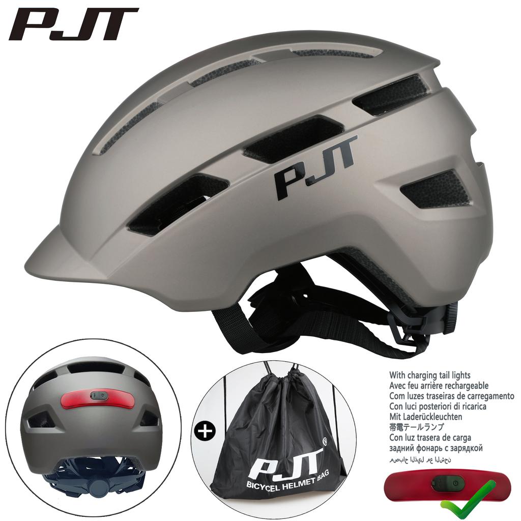Pjt Cycling Helmet In-Mold Road Usb Rechargeable Tail Light/Helmets Bag For Your Choice Bicycle Helmet Safe Hat Mtb Bike Helmet