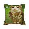 Meowl Katze Eule Hi Vro Lustiges Internet-Meme Kissenbezug Lustiger Kissenbezug für Wohnzimmer Sofa Weicher Kissenbezug Geschenk