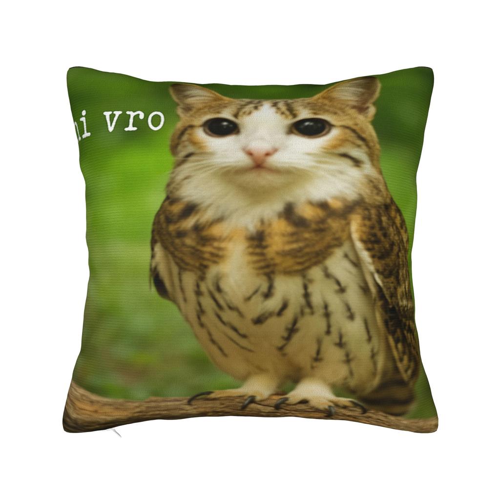 Gatto Gufo Divertente Maledetto Cervello Marcio da Internet Bootleg Meowl Federe Federa Divertente Per Divano Letto Salotto Copricuscino