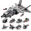 Military Series J-20 Stealth Fighter Building Blocks Air Force Model City Aircraft Toy for Boys