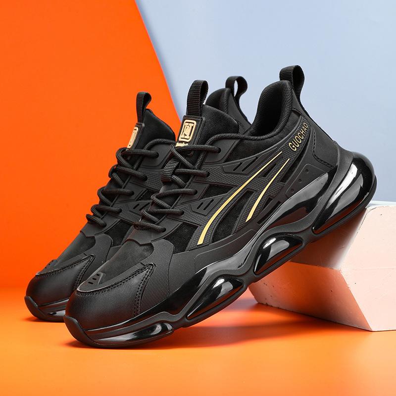 Men's shoes summer breathable mesh casual sports shoes non-slip shock absorption men's running shoes lightweight trendy dad shoes