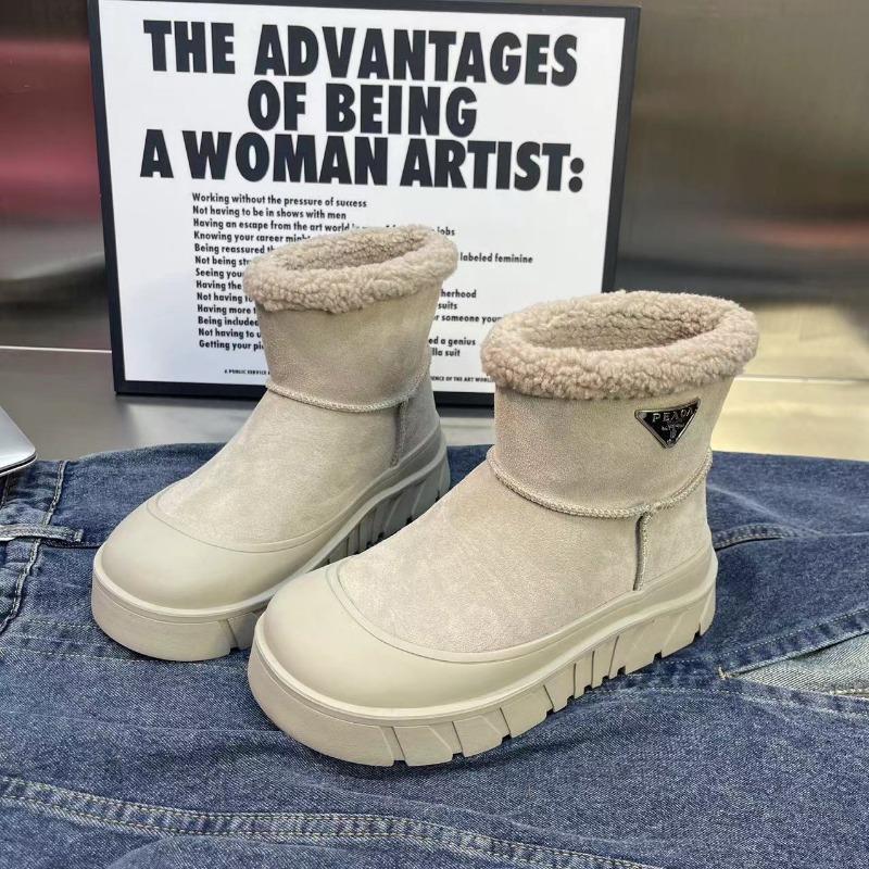 

Модные женские зимние сапоги, новые зимние меховые интегрированные толстоподошвенные нескользящие сапоги с коротким голенищем, бархатные теплые хлопковые туфли, короткие сапоги 39 серый