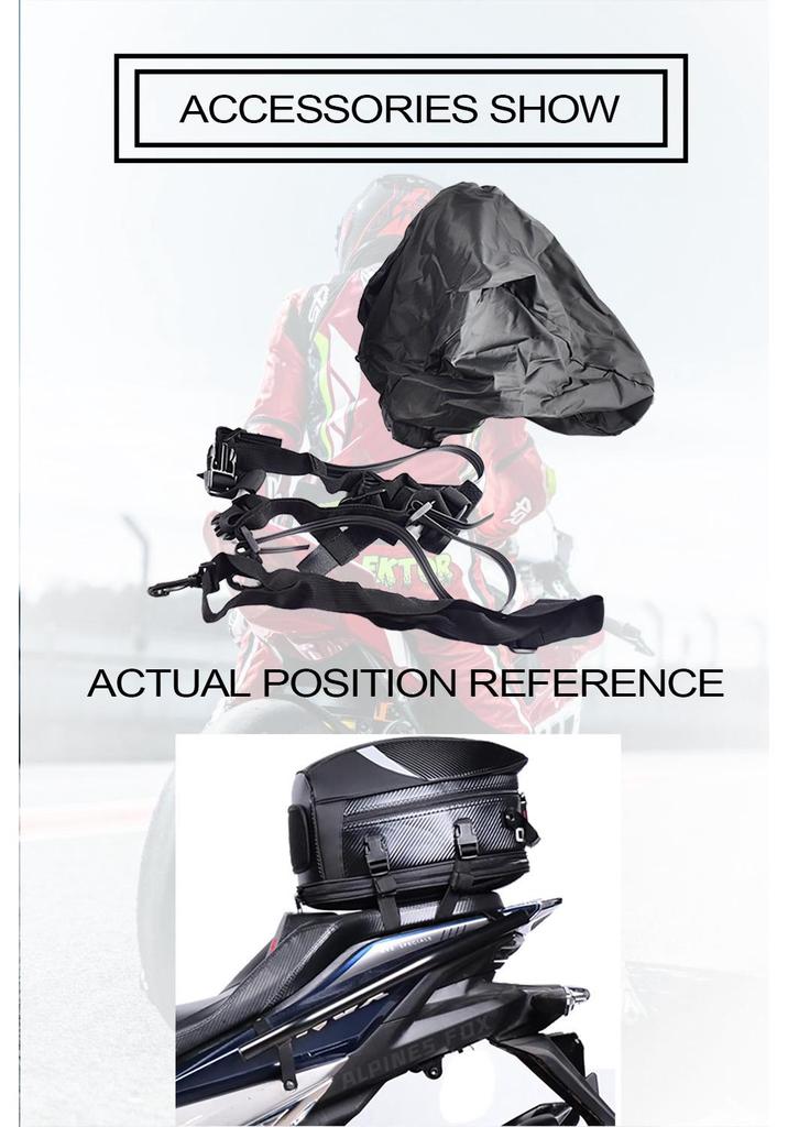 Motorcycle Tail Bag: Multifunctional Rear Seat Gear with Large Capacity for Helmets