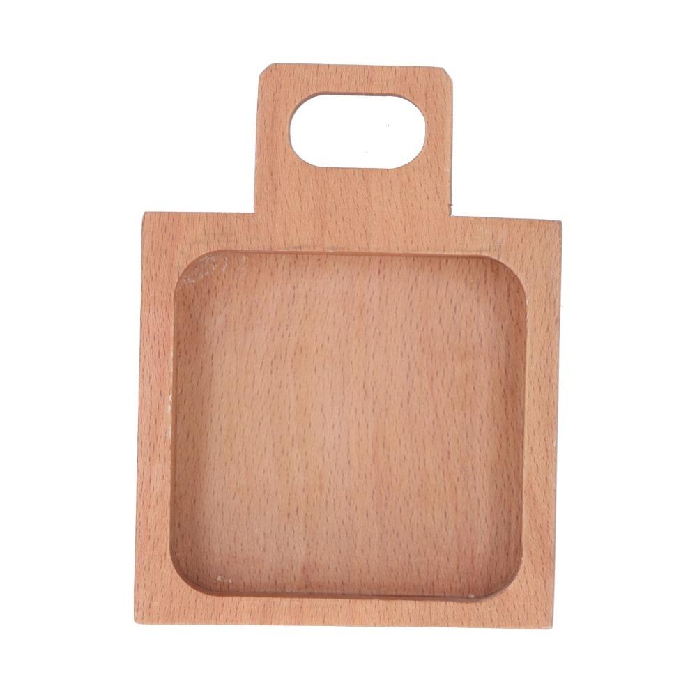 Wooden Sauce Dish Square Condiment Dish Durable Snack Plate  Food Arrangement
