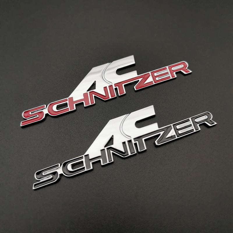 Insignia Adhesiva Metálica 3D AC SCHNITZER Compatible para Coche, Decoración de Carrocería y Trasera.