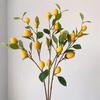 93cm Artificial Lemon Branch High Simulation Vivid Lemon Fruit Fake Plants Flower Photography Props Home Decor
