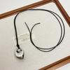 U-Shape Metal Pendant Necklace Irregular Sweater Chain New Long Leather Rope Necklace  Gifts