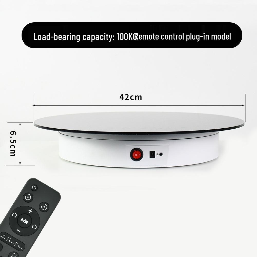 Cross-Border Electric Turntable: Remote-Controlled Rotating Display Stand for Live Broadcasts & E-commerce, 100KG Capacity