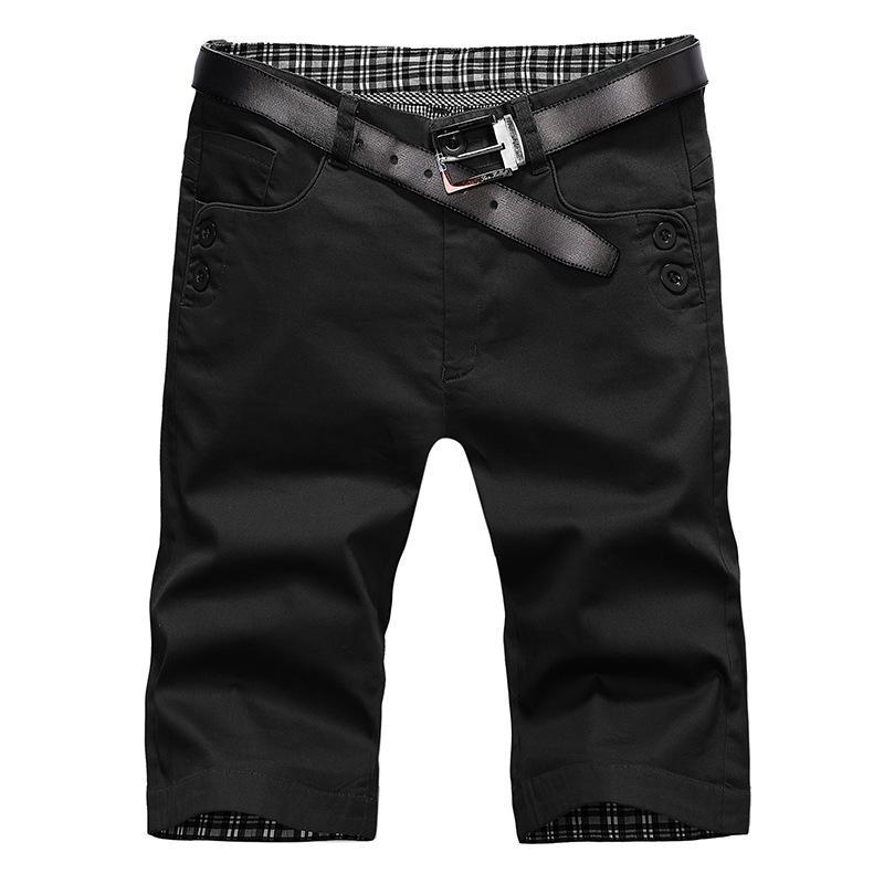Men Beach Shorts Cotton Solid Color Casual Loose Clothing Men’s Sports Shorts