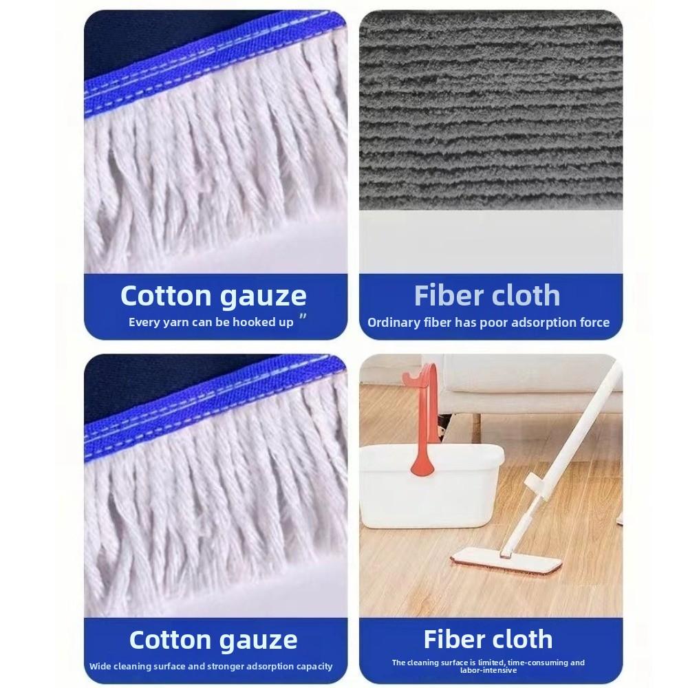 40/60/80/100/120cm Lingette de remplacement pour serpillière plate Coton amovible Grande tête de serpillière Lavable Réutilisable Tête de serpillière à poussière pour sol Recharge
