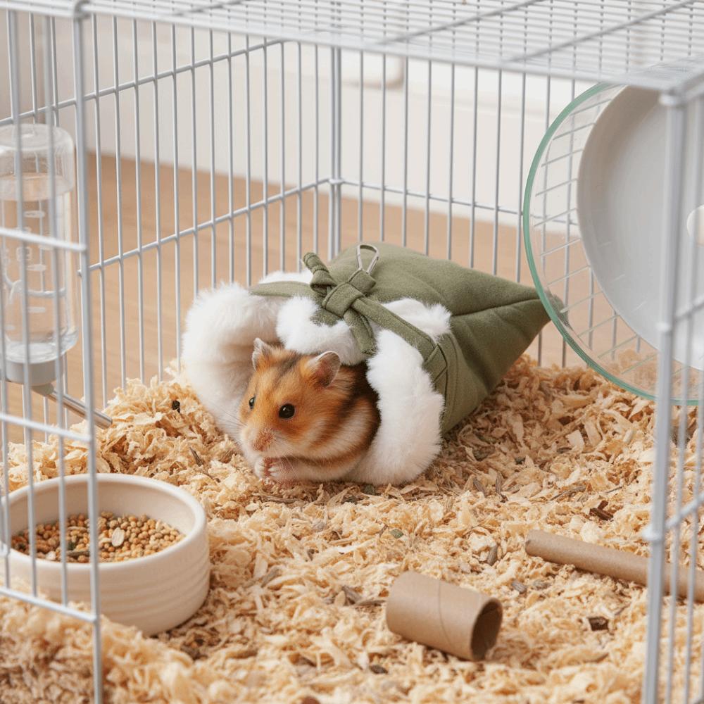 Pet Accessories Warm Hamster Sleeping Bag Comfortable Windproof Hamster Nest Fluffy Soft Weasel Sleeping Bag Small Pet Use