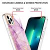 For iPhone 15 Pro TPU Case with IMD Marble Pattern Electroplated Back Cover