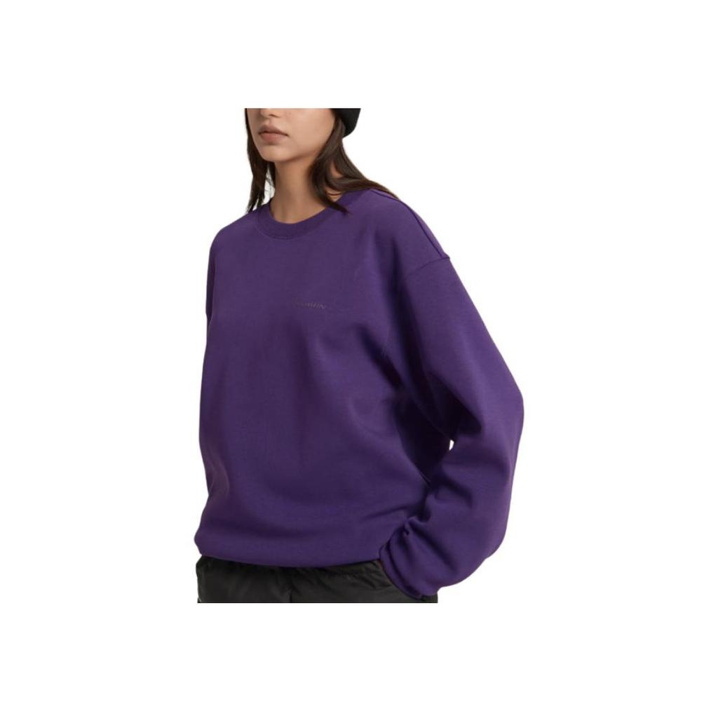 Salomon Round Neck Long Sleeve Pullover Sweatshirt Women sweatshirt Purple LC2572900