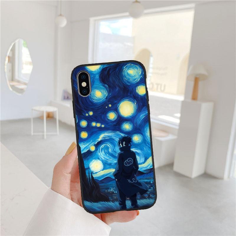 LO76 Naruto Uchiha Sasuke Soft Shell Phone Case for iPhone SE X XS XR 11 16E 17 Pro Max Air 8 7 6 6s Plus