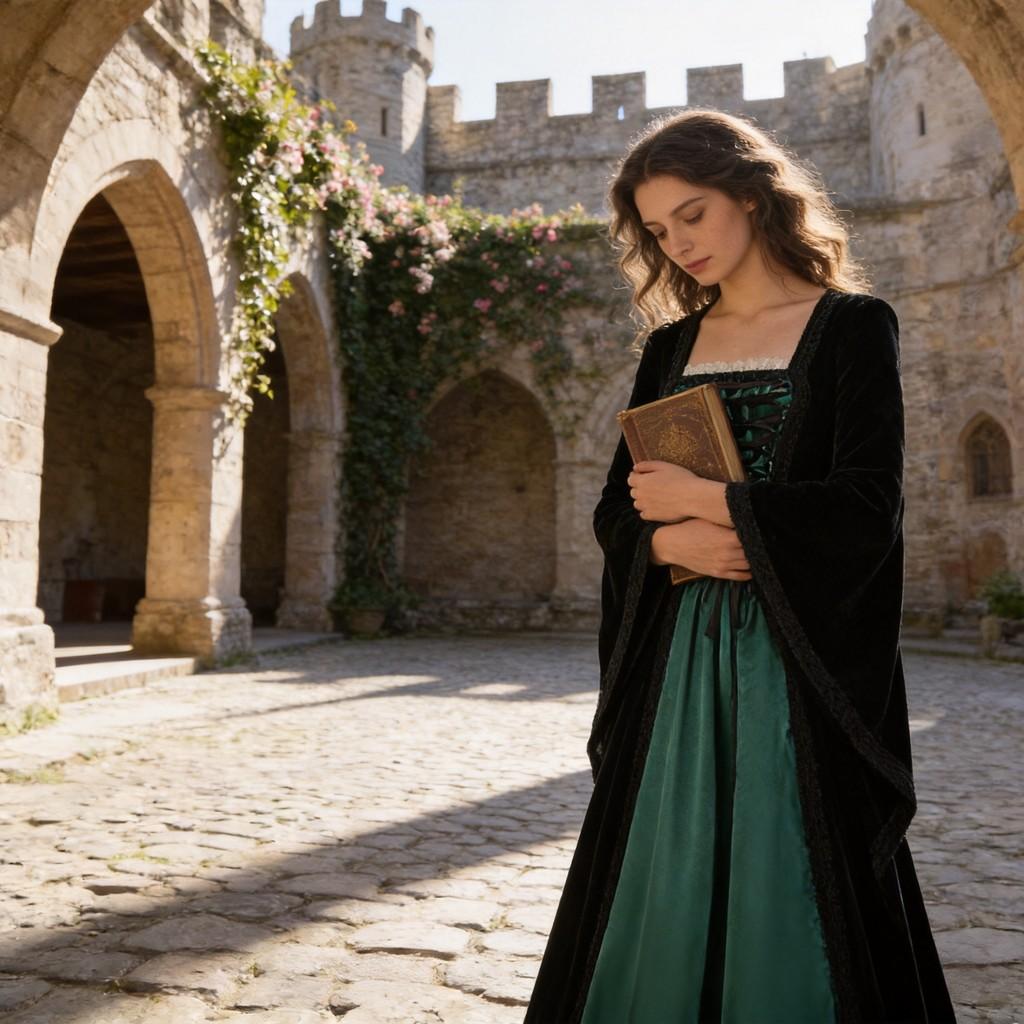 Abito Medievale Rinascimentale Con Corsetto Per Cosplay ed Eventi in Costume