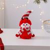 Festival Snowman Doll Ornament Plush Toy For Winter Parties Quality Cotton Plastic Materials Easy Setups Store Display