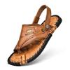 2025 first layer cowhide new sandals men's beach shoes summer cool slippers dual-purpose sandals comfortable men's sandals soft
