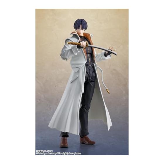 TAMASHII NATIONS SHFiguarts Rurouni Kenshin -Meiji Swordsman Romantic Story- Shinomori Aoshi, ca. 165 mm, bewegliche Figur aus PVC und ABS, bemalt