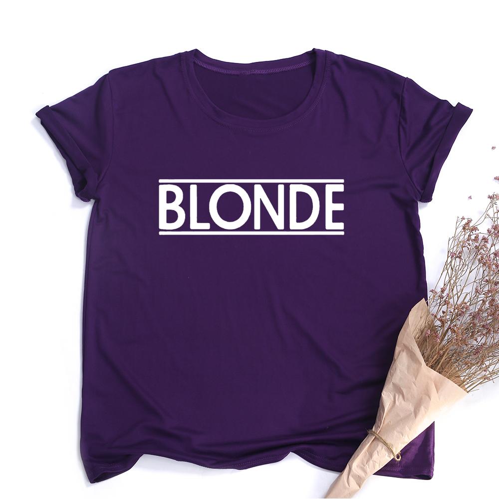 Blonde T Shirts Women Casual Top Tee Summer Fashion Tumblr Graphic T Shirt Harajuku Grunge Tops