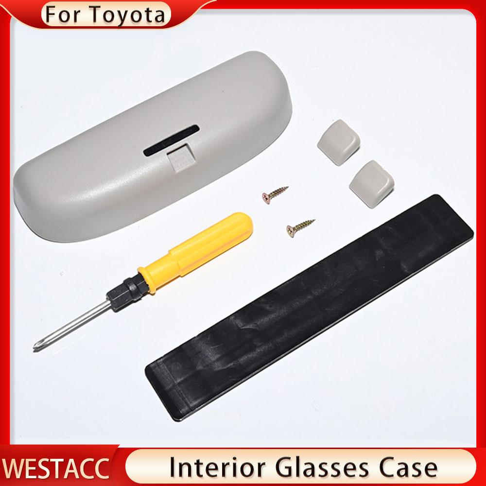 Support de lunettes de soleil de voiture ABS, boîte de rangement pour lunettes de soleil pour Toyota Corolla Yaris Vios, support de clip de lunettes, organisateur
