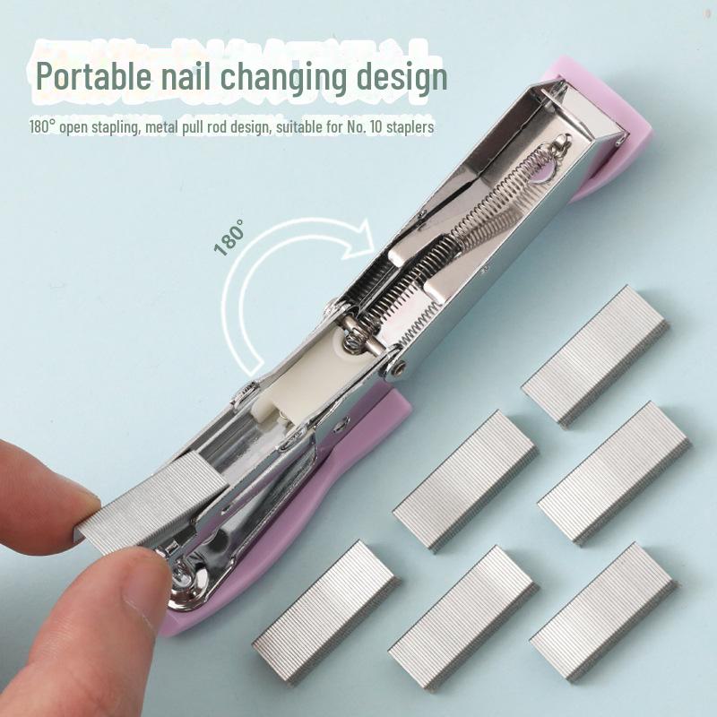 Macaron Color Mini Stapler - Portable, Handheld, Labor-Saving Stapler for Office or Student Use