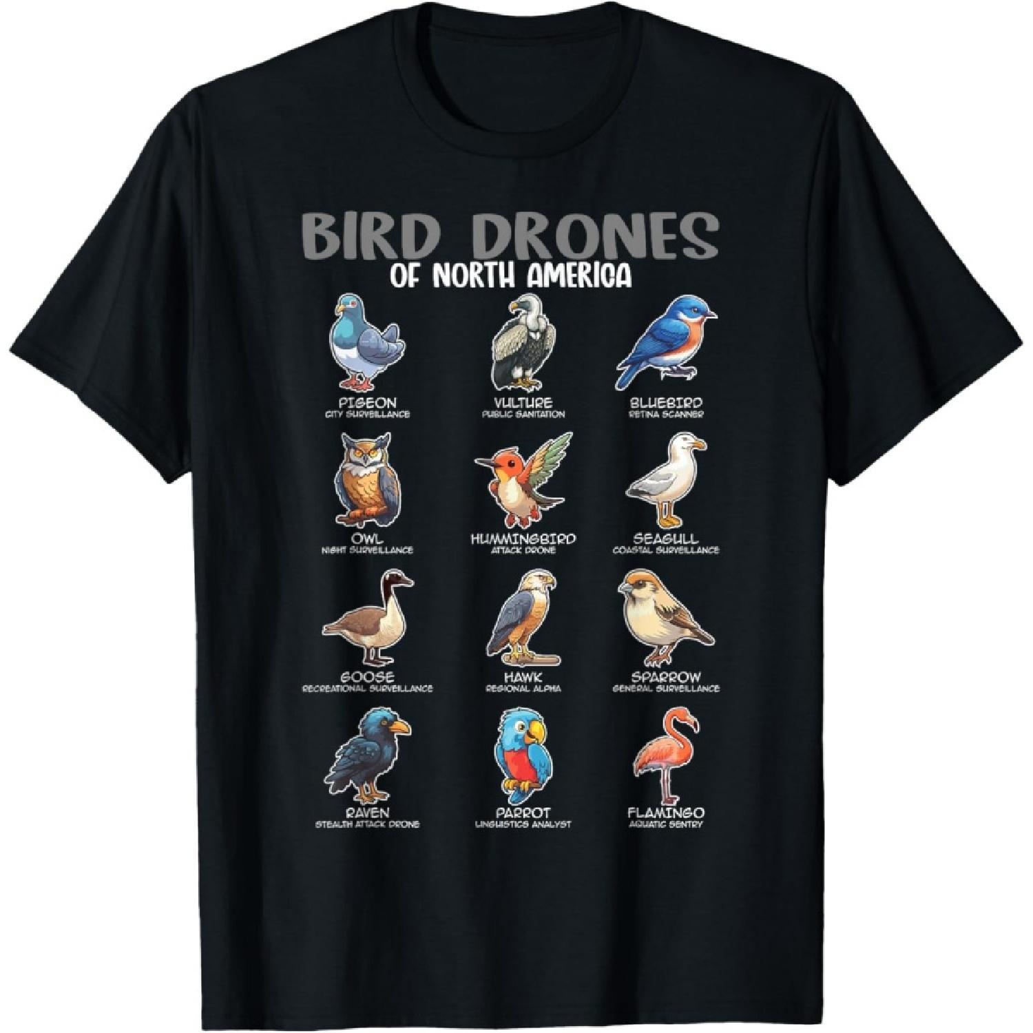Bird Drones Of North America, Ornithologist Ornithology T-Shirt(1) S