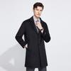 LANDUO Men's Mid-Length Wool Blend Winter Overcoat
