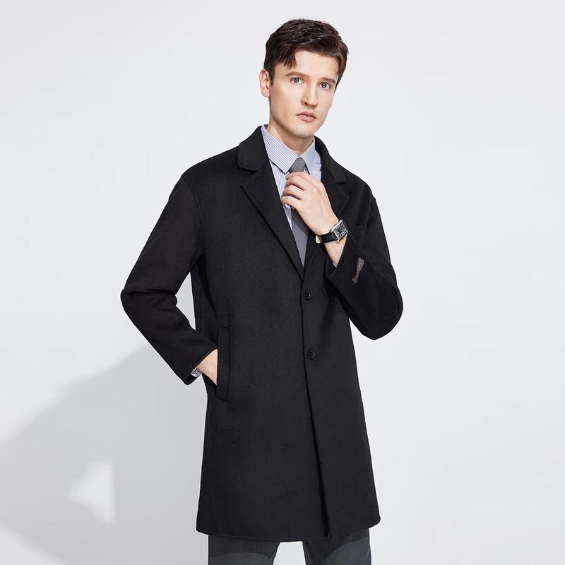 LANDUO Men's Mid-Length Wool Blend Winter Overcoat