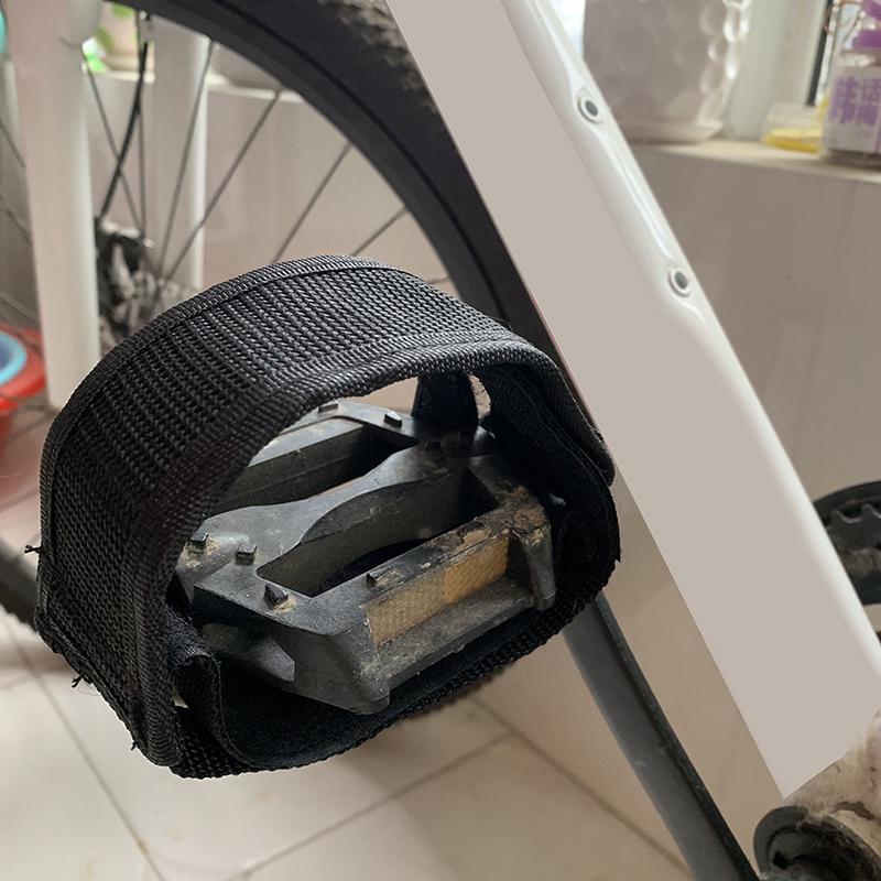 2Pcs Bicycle Fixed Gear Cycling Pedals Bands Feet Set With Straps Pedals Belt