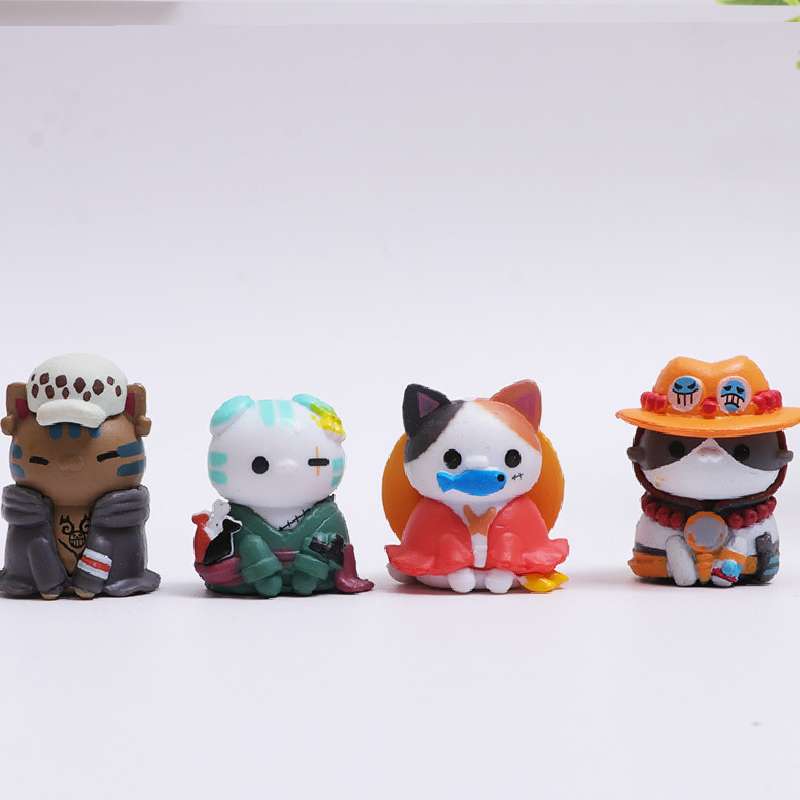 Mini Piece One Cat Cartoon Doll Decoration Car Decoration Plastic Model Figure