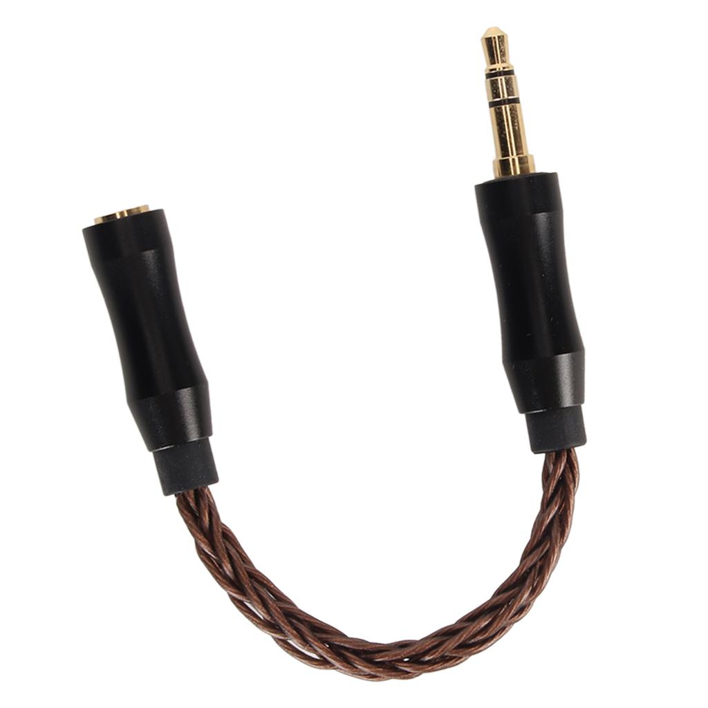 2.5mm to 3.5mm Sound Cable Female to Male Single Crystal Copper Core Gold Plated Connector Headphone Adapter Cable 5.5in