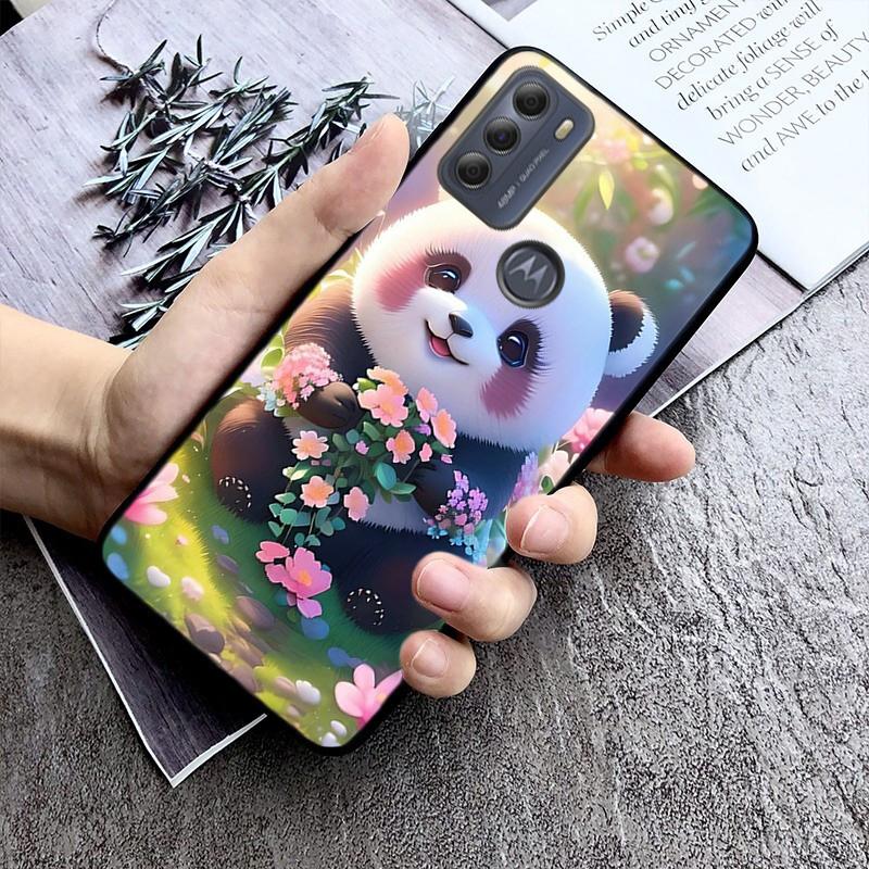 Panda Phone Case For Moto G84 G22 G32 G42 G52 G62 G53 G72 G60 G60S G100 G10 G20 G30 G13 G50 G 5G G Pure