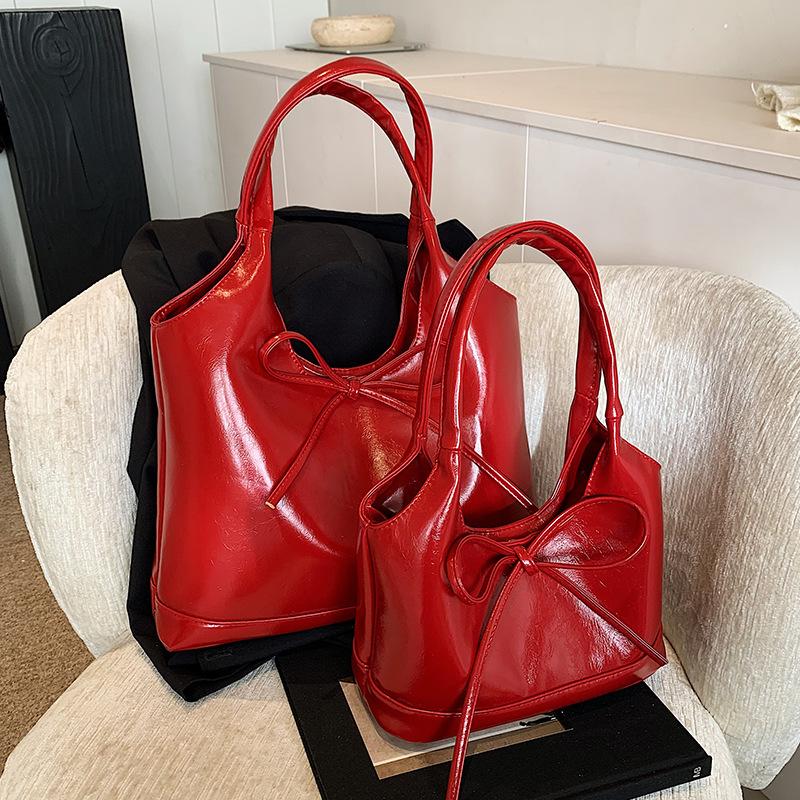 

Fashionable Underarm Tote Bag Versatile and Stylish Bow Single-shoulder Bag small срібний