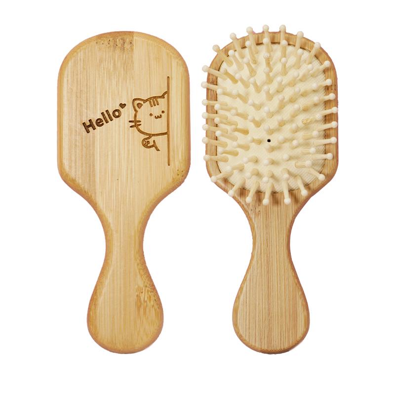 Cute Cat Wooden Comb Bamboo Massage Hair Combs Natural Anti-static Hair Brushes Hair Care Massage Comb Hairdressing Styling Tool